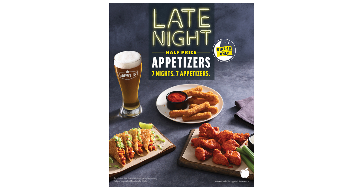 Applebee’s® to Satisfy Late Night Cravings with HalfPriced Appetizers